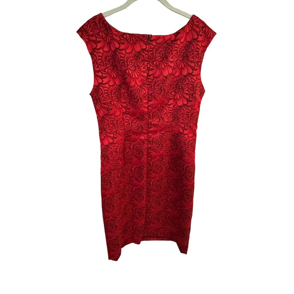 connected apparel Sleeveless Red Cocktail Dress Size 10 EUC - Picture 5 of 5